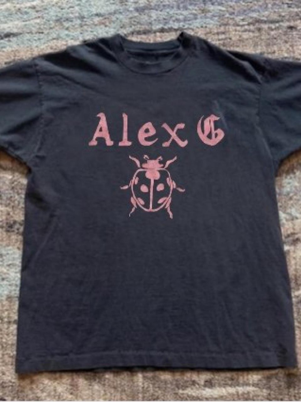 Gildan Black Tee with Pink Alex G Logo